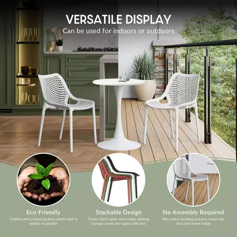 WestinTrends Playa 5-Piece Outdoor Patio Metal Frame Dining Table Set with Stackable Patio Dining Chairs