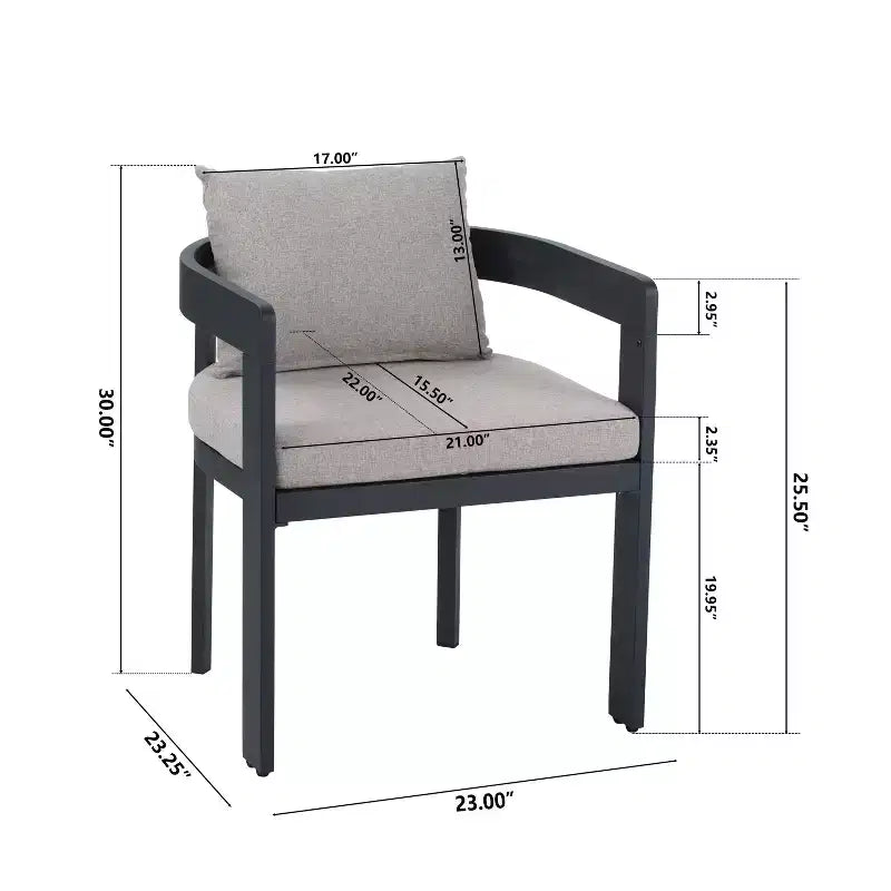 Christopher Knight Home Ofer 7 Pieces Aluminum and Acacia Wood Dining Set