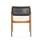Christopher Knight Home Helena Rustic 7 Piece Outdoor Woven Rope Acacia Wood Dining Set with Rattan Slatted Table