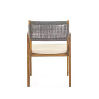 Christopher Knight Home Helena Rustic 7 Piece Outdoor Woven Rope Acacia Wood Dining Set with Rattan Slatted Table