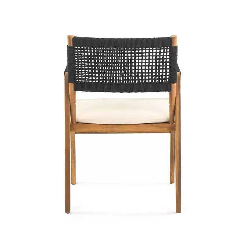 Christopher Knight Home Amara Rustic 6 Piece Outdoor Acacia Wood Dining Set with Rattan Slatted Table and Cushions