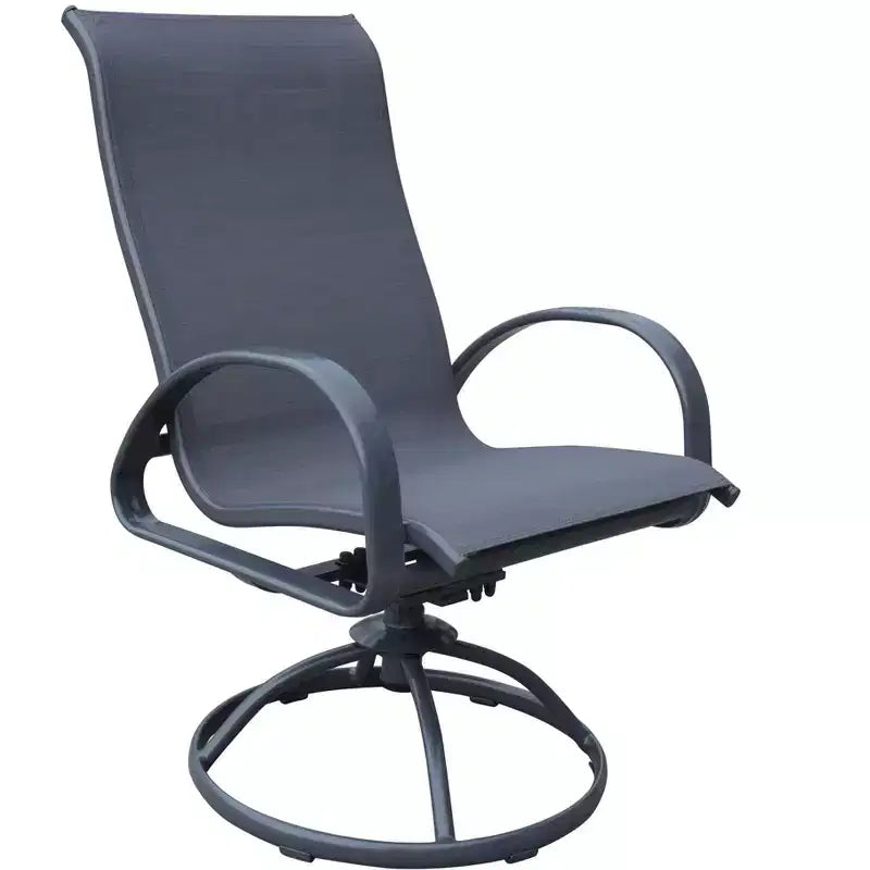 Courtyard Casual Santa Fe 5 pc 48 Round Dining Set with Sling Swivel Rockers Includes one Round table and 4 Sling Swivel Rockers