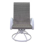 Courtyard Casual Santa Fe 5 pc 48 Round Dining Set with Wicker Swivel Rockers Includes one Round table and 4 Wicker Swivel Rockers
