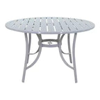 Courtyard Casual Santa Fe 5 pc 48 Round Dining Set with Wicker Swivel Rockers Includes one Round table and 4 Wicker Swivel Rockers