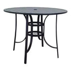 Courtyard Casual Santa Fe 5 pc Balcony Height 48 Round Dining Set Includes one 48 Balcony Table and Four Balcony Swivel Stools