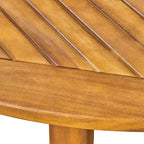Christopher Knight Home Torrence Outdoor Acacia Wood and Wicker 5 Piece Dining Set with Cushion
