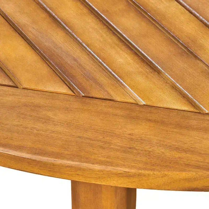 Christopher Knight Home Torrence Outdoor Acacia Wood and Wicker 5 Piece Dining Set with Cushion