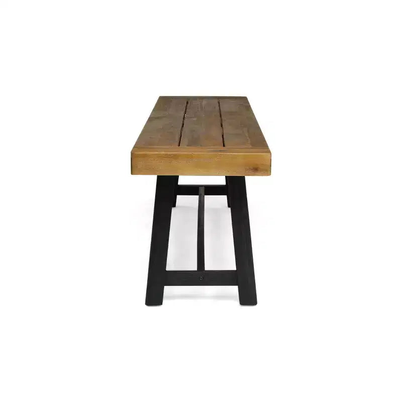 Christopher Knight Home Calero Outdoor Acacia Wood and Wicker 6 Piece Dining Set with Bench
