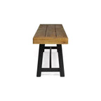 Christopher Knight Home Calero Outdoor Acacia Wood and Wicker 6 Piece Dining Set with Bench