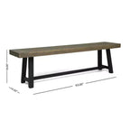 Christopher Knight Home Calero Outdoor Acacia Wood and Wicker 6 Piece Dining Set with Bench