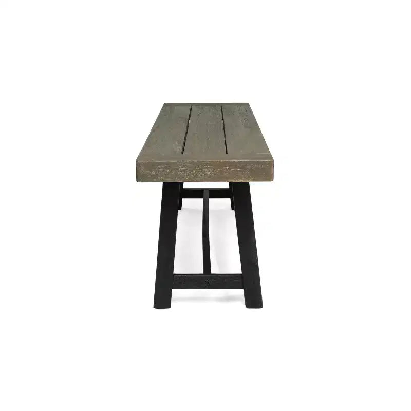 Christopher Knight Home Calero Outdoor Acacia Wood and Wicker 6 Piece Dining Set with Bench