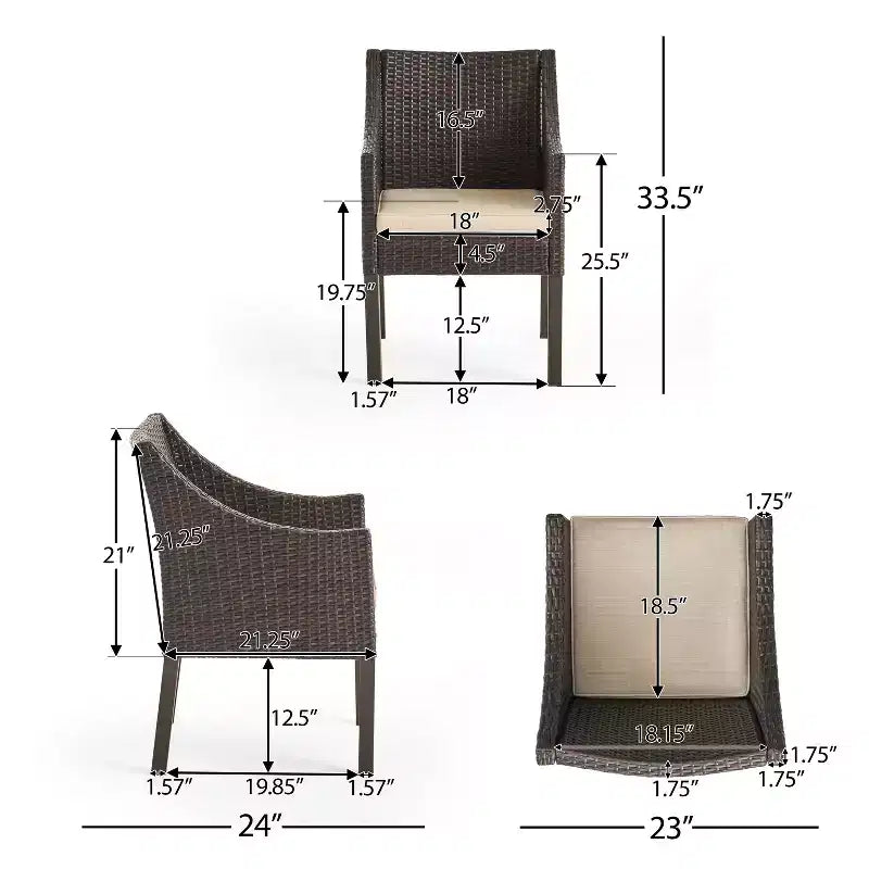 Christopher Knight Home Calero Outdoor Acacia Wood and Wicker 6 Piece Dining Set with Bench