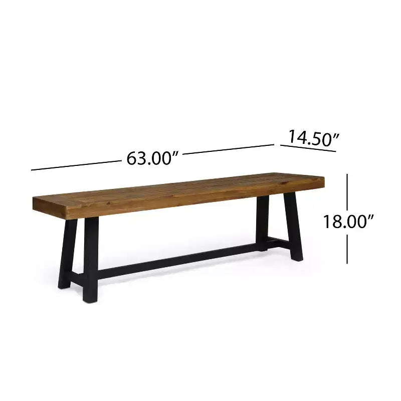 Christopher Knight Home Calero Outdoor Acacia Wood and Wicker 6 Piece Dining Set with Bench