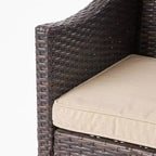 Christopher Knight Home Calero Outdoor Acacia Wood and Wicker 6 Piece Dining Set with Bench