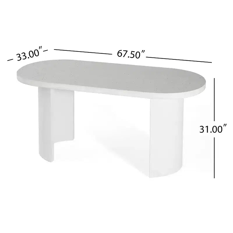Christopher Knight Home Adair Modern 6-Piece Patio Concrete Terrazzo Dining Set with Wicker Dining Chairs