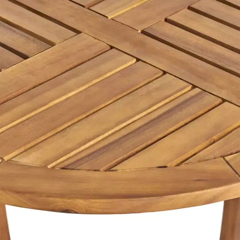 Christopher Knight Home Daisy 3 Piece Patio Rustic Acacia Wood Dining Set with Wicker Woven Chair