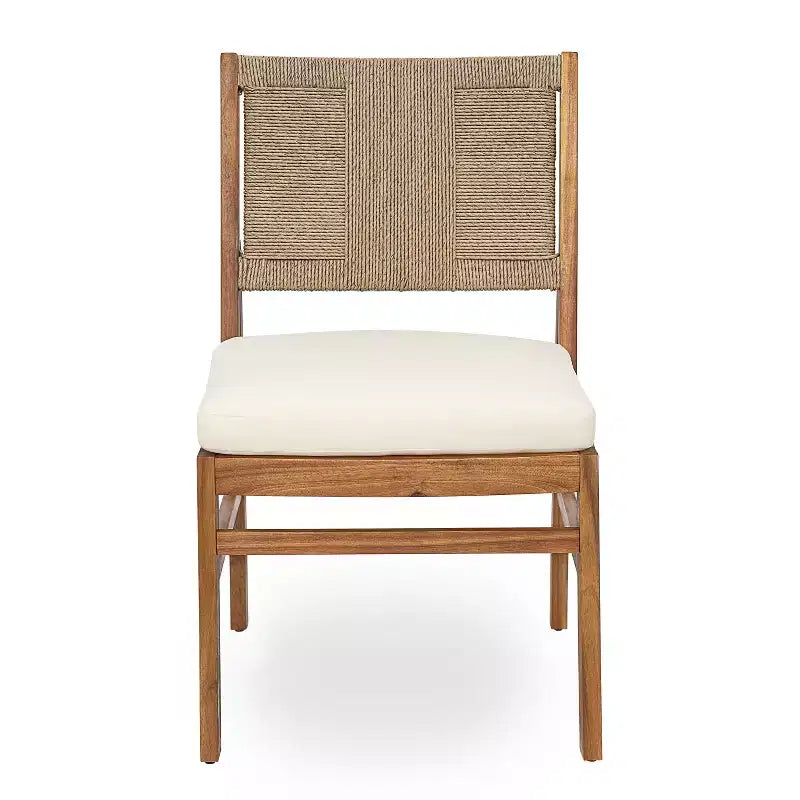 Christopher Knight Home Daisy 3 Piece Patio Rustic Acacia Wood Dining Set with Wicker Woven Chair