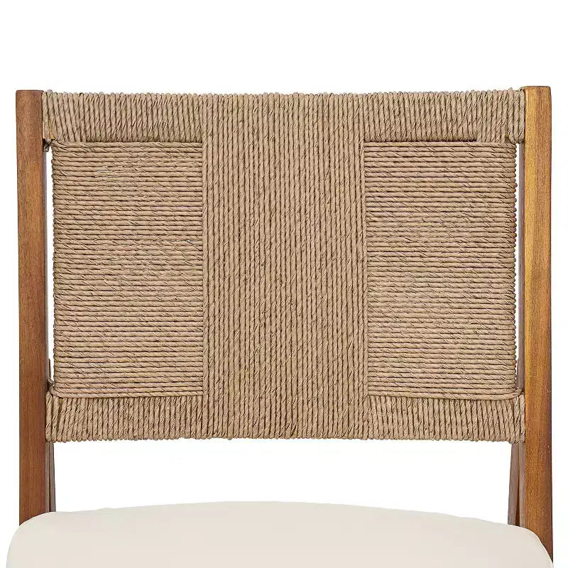 Christopher Knight Home Daisy 3 Piece Patio Rustic Acacia Wood Dining Set with Wicker Woven Chair