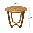 Christopher Knight Home Daisy 3 Piece Patio Rustic Acacia Wood Dining Set with Wicker Woven Chair