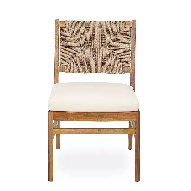 Christopher Knight Home Daisy 3 Piece Patio Rustic Acacia Wood Dining Set with Wicker Woven Chair