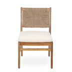 Christopher Knight Home Daisy 3 Piece Patio Rustic Acacia Wood Dining Set with Wicker Woven Chair