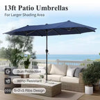 Captiva Designs 8pc Patio Dining Slat-top Steel Table & Aluminum Stackable Chairs & Market Umbrella