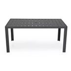 LesiureMod Chelsea 7 PCS Patio Dining Set - Outdoor Aluminum Dining Table with Umbrella Hole and Arm Chairs with Cushion