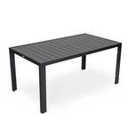 LesiureMod Chelsea 7 PCS Patio Dining Set - Outdoor Aluminum Dining Table with Umbrella Hole and Arm Chairs with Cushion