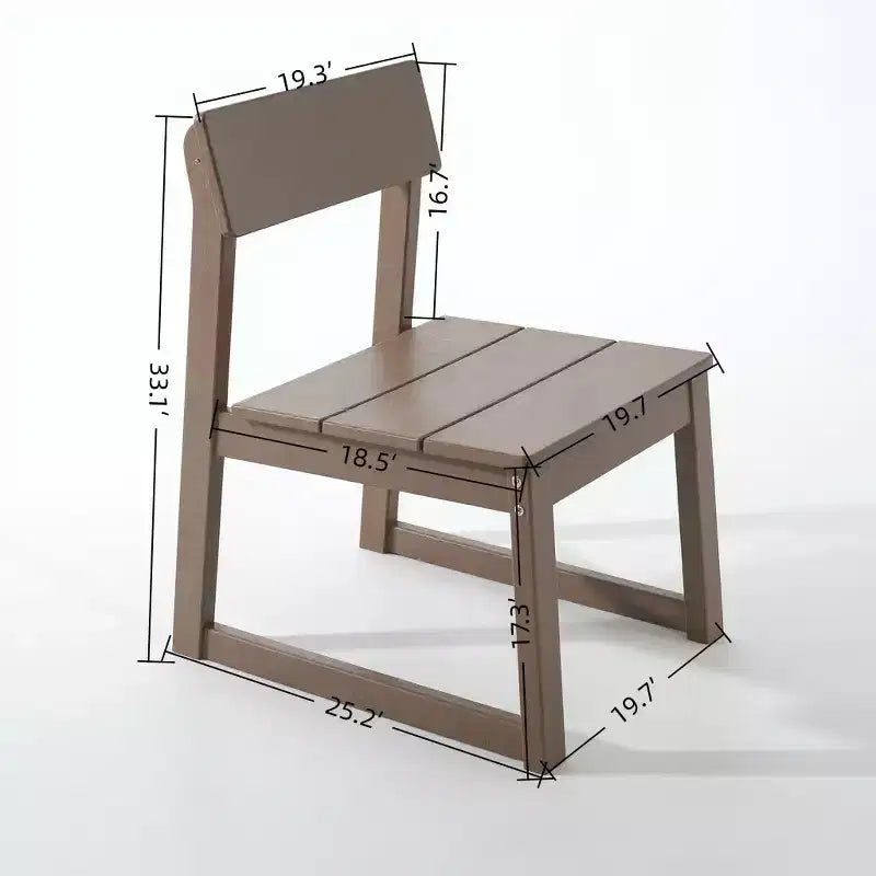 GDFStudio Luma Rustic 7 Piece Outdoor Dining Set