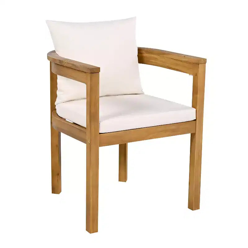 Christopher Knight Home Jada Outdoor 7 Pieces Open Slat Design Acacia Wood Dining Set with Cushion
