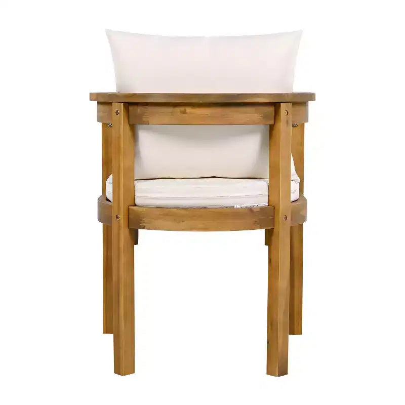 Christopher Knight Home Jada Outdoor 7 Pieces Open Slat Design Acacia Wood Dining Set with Cushion