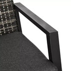 4 Piece Patio Furniture Set, 2 PE Wicker Chairs, Loveseat Sofa, Outdoor Coffee Table, Soft Cushions, Couch & Armchairs for Backyard, Garden