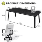 Crestlive Products Aluminum Outdoor Dining sets Patio Dining Table with Classic Semi-Round Armchairs for 6-10 People Outside