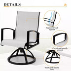 Crestlive Products Aluminum Outdoor Dining sets Patio Dining Table with Classic Semi-Round Armchairs for 6-10 People Outside