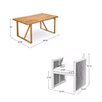 Christopher Knight Home Nori Modern 7 Piece Outdoor Acacia Wood Dining Set with Handwoven Cord