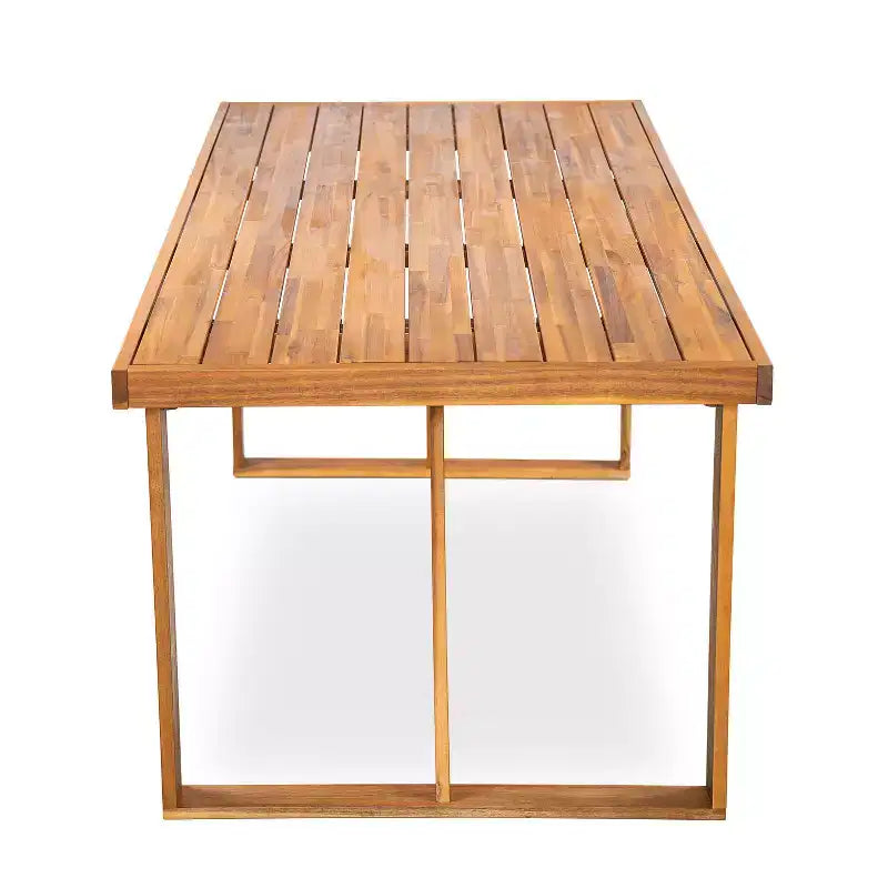 Christopher Knight Home Nori Modern 7 Piece Outdoor Acacia Wood Dining Set with Handwoven Cord