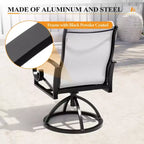 Crestlive Products Aluminum Outdoor Dining sets Patio Dining Table with Ergonomic Armchairs for 6-10 People