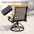 Crestlive Products Aluminum Outdoor Dining sets Patio Dining Table with Ergonomic Armchairs for 6-10 People