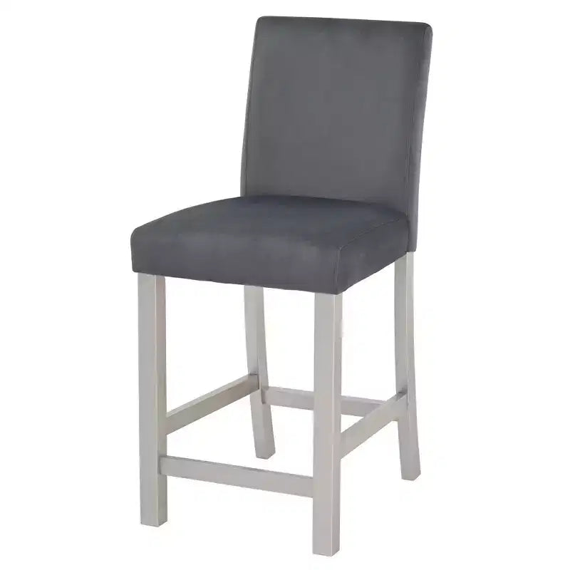 MAYEERTY 5-Piece Counter Height Table Set, Wooden Table & 4 Upholstered Chairs