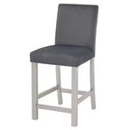 MAYEERTY 5-Piece Counter Height Table Set, Wooden Table & 4 Upholstered Chairs