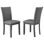 MAYEERTY 6-Piece Modern Dining Table Set, Wooden Table with 4 Chairs & Bench, Grey
