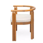 Christopher Knight Home Dione Rustic 9 Piece Patio Acacia Wood Dining Set with Slatted Tabletop and Cushions