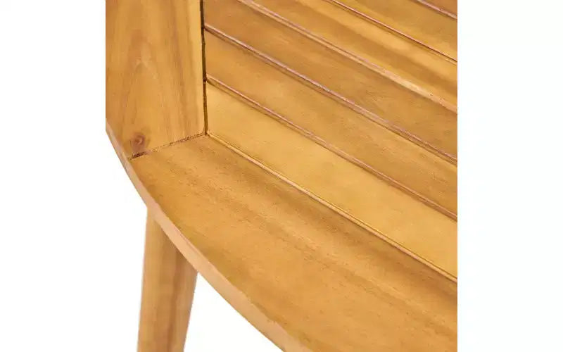 Christopher Knight Home Sachin Modern 5 Piece Acacia Wood Patio Dining Set with Round Slatted Table