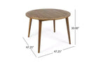 Christopher Knight Home Sachin Modern 5 Piece Acacia Wood Patio Dining Set with Round Slatted Table