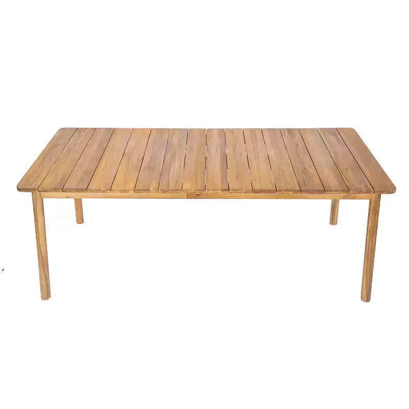 Christopher Knight Home Priya Farmhouse 7 Piece Acacia Wood Patio Dining Set with Rectangular Slatted Table