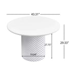 Christopher Knight Home Teodora Modern Outdoor 5 Piece Lightweight Concrete Dining Set with Fluted Stools