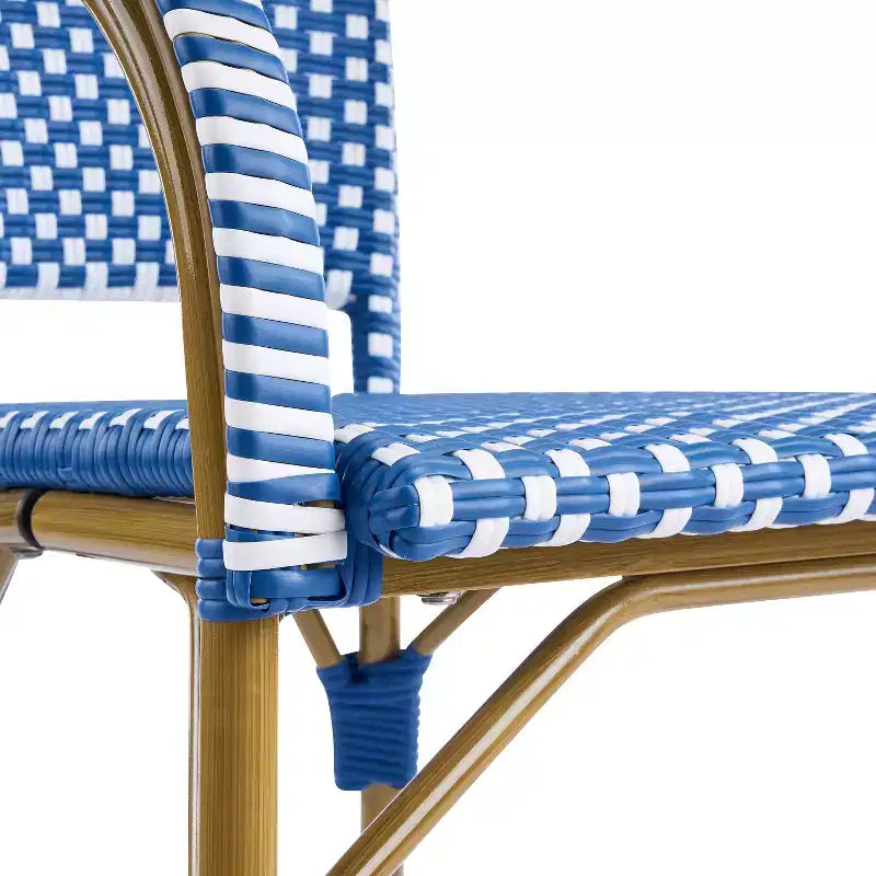 Christopher Knight Home Lontine 5 Piece French PE Rattan Outdoor Dining Set with Acacia Wood Dining Table