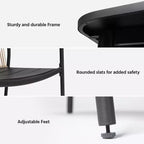 LAUSAINT HOME Outdoor Dining Set, Outdoor Table and Chairs Set with Umbrella Hole