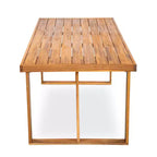 7-Piece Acacia Wood Outdoor Dining Set with Cushions, Patio Dining Set with 6 Rope-Woven Chairs and Large Table for Backyard, Deck-Panipeachy