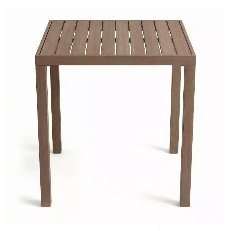 Martha Stewart Bedford 3 Piece Aluminum Patio Set, 2 Bar Stools with Cushions, 35.5 Square Patio Table